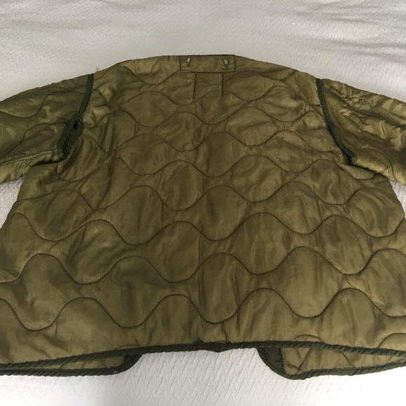 Army green military jacket with liner, Men's Large - Picture 6 of 8
